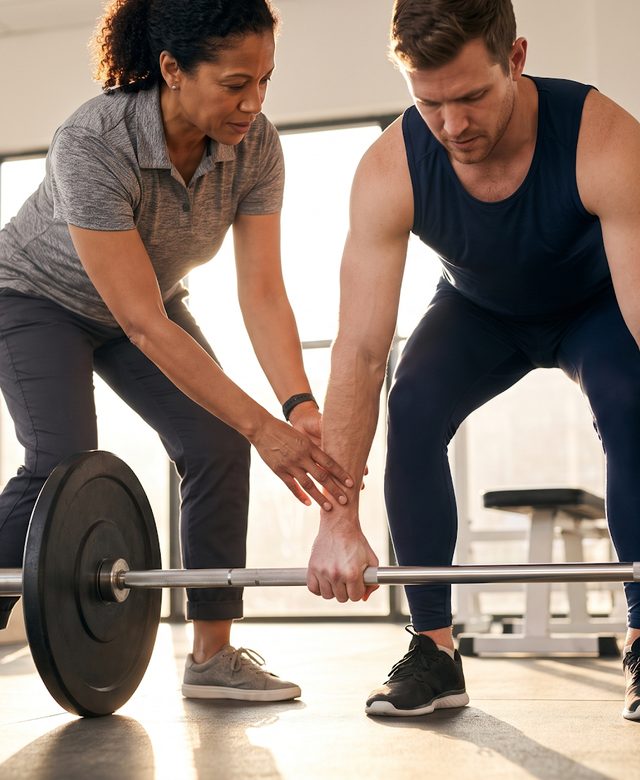 Barbell movement analysis session at Reach Physical Therapy and Performance