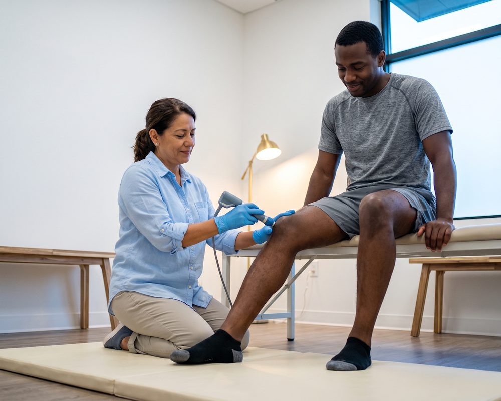 Radial shockwave therapy at Reach Physical Therapy and Performance in Tooele, UT